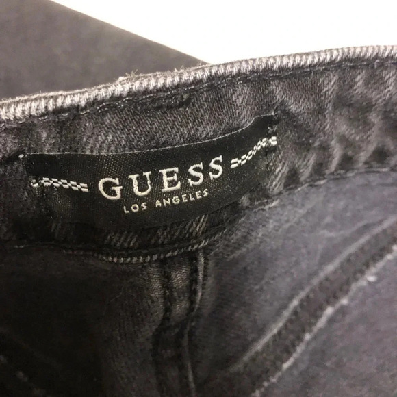 3/$25 ❥ Guess Straight Leg Size 28 Distressed Black Jeans  Women's Edgy Feminine - Picture 10 of 11
